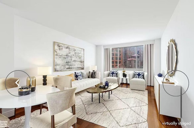 30 W 63rd St Unit 8T, New York Manhattan, NY 10023 - living room featuring wood finished floors