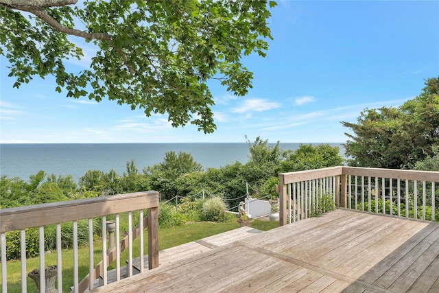 48 Crows Nest Dr, Baiting Hollow, NY 11901 - deck with a water view