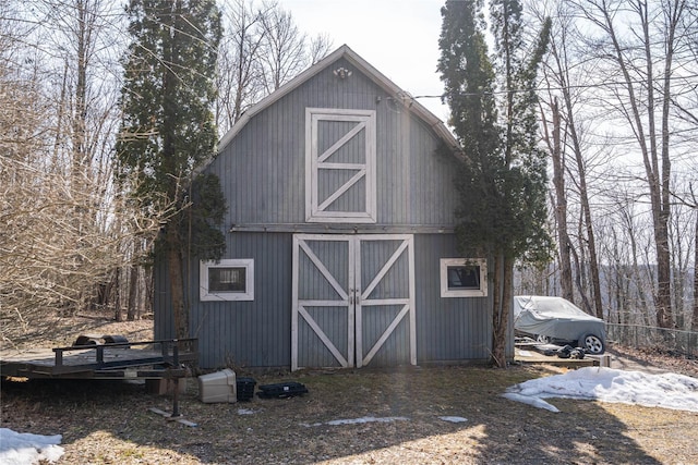 view of barn