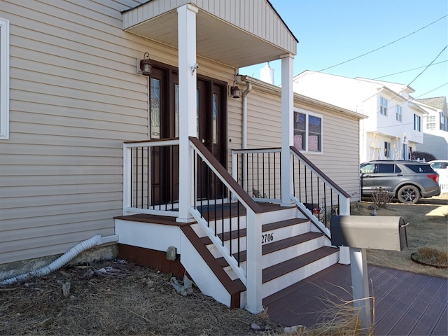 view of doorway to property