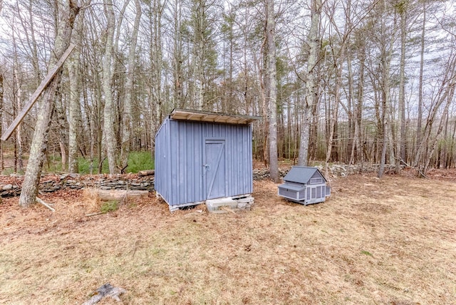 view of shed