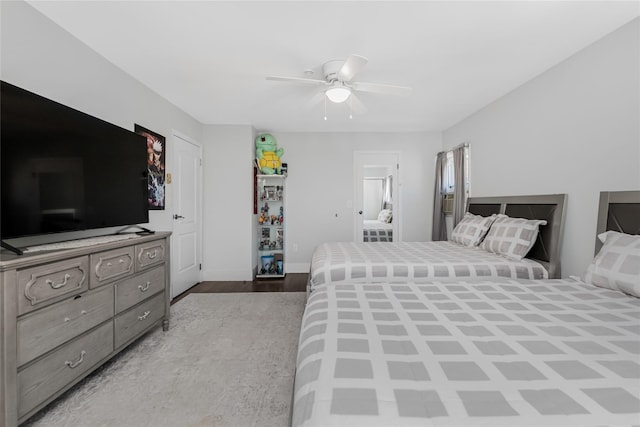 38 Marjorie Dr, Monticello, NY 12701 - bedroom featuring wood finished floors, baseboards, and ceiling fan