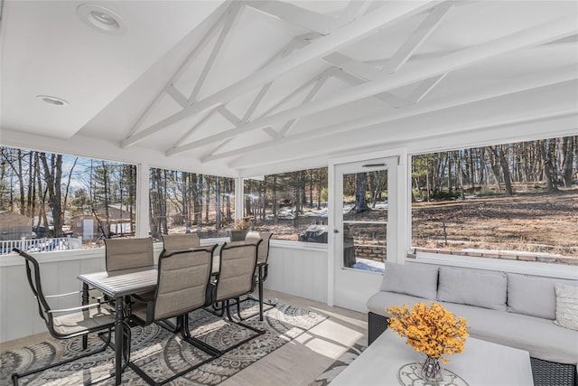 38 Marjorie Dr, Monticello, NY 12701 - sunroom / solarium with lofted ceiling with beams