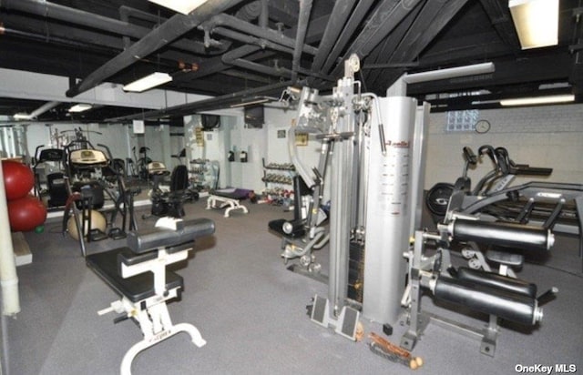 view of workout area
