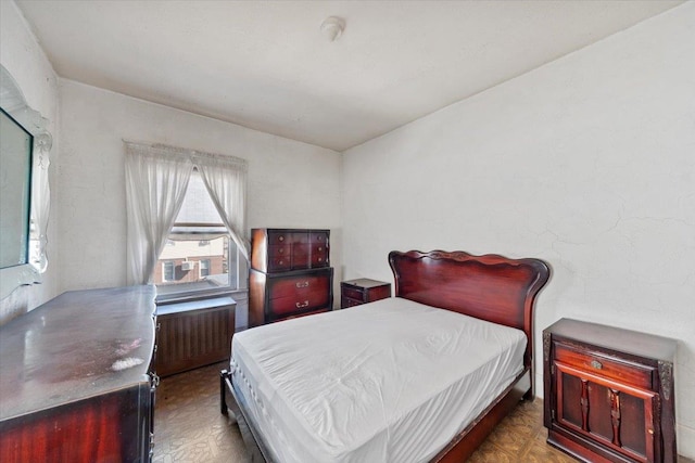 bedroom with radiator