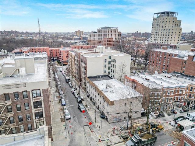 aerial view featuring a view of city