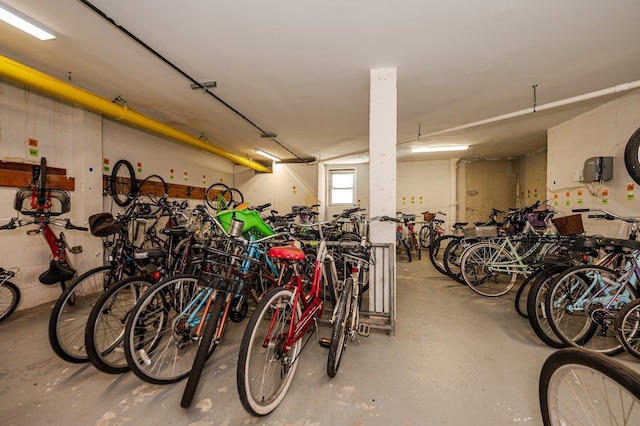 garage with bike storage