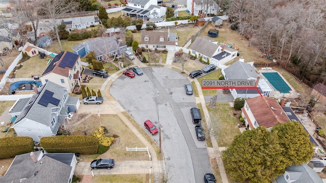 drone / aerial view featuring a residential view