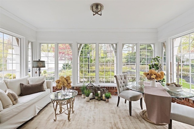 view of sunroom / solarium