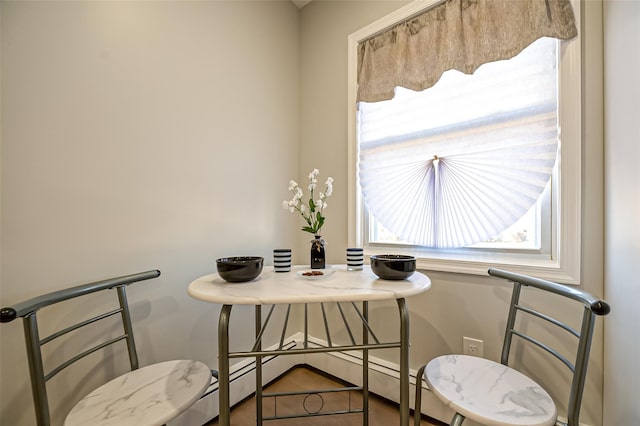 view of dining area