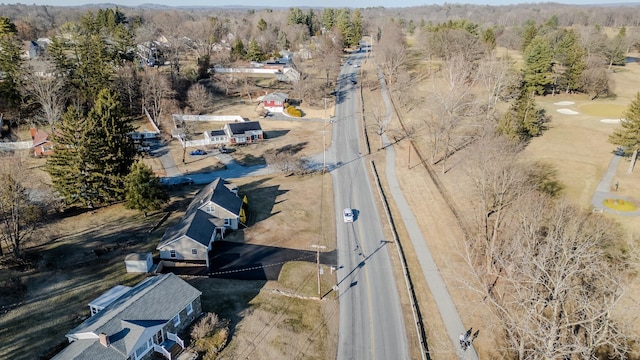 bird's eye view with a forest view