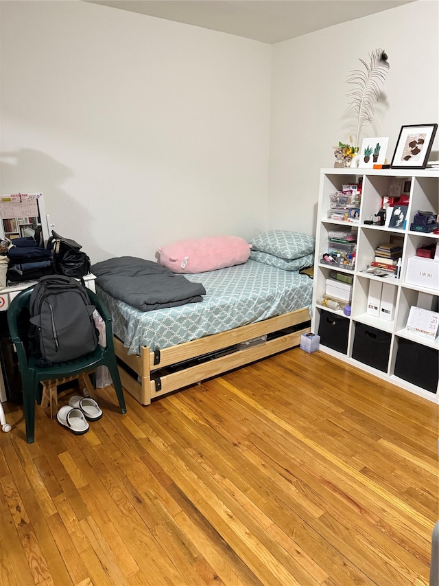 bedroom featuring light wood-type flooring