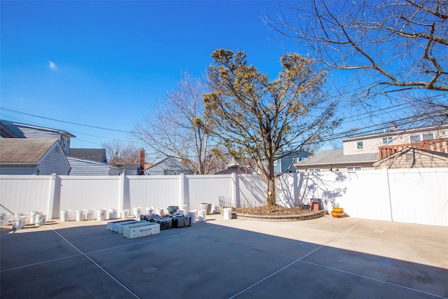 view of patio featuring a fenced backyard