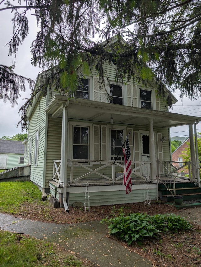 45 Clancy Ave, New Windsor, NY 12553 - view of front facade featuring covered porch