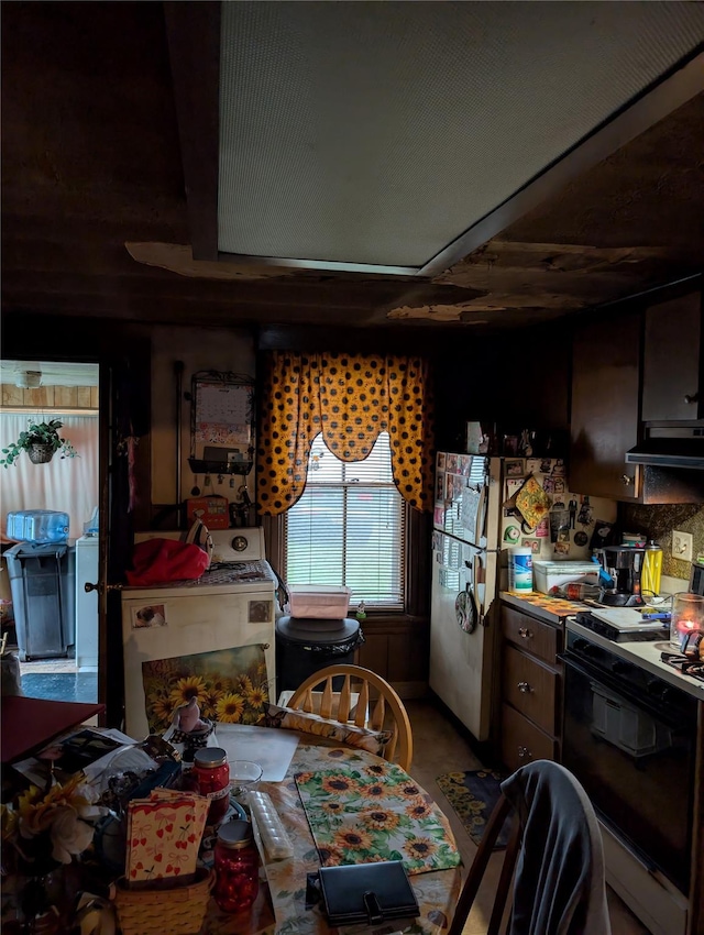 45 Clancy Ave, New Windsor, NY 12553 - kitchen featuring black gas range and under cabinet range hood