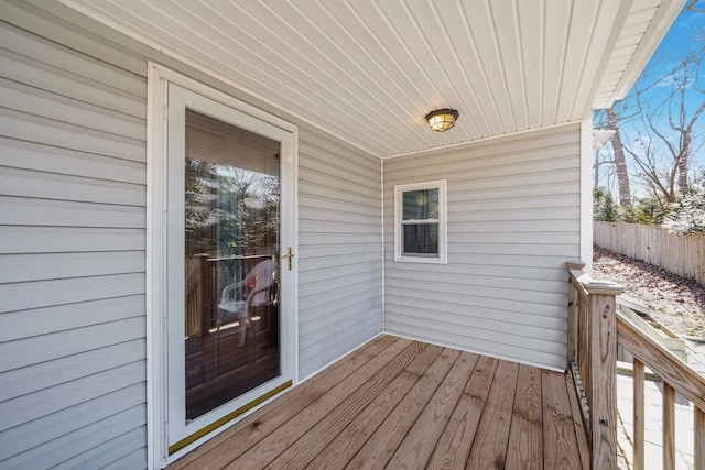 wooden deck with fence