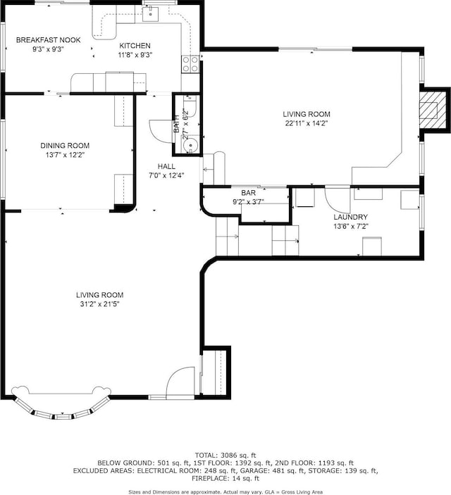 4 Park Pl, Oyster Bay, NY 11771 - view of layout