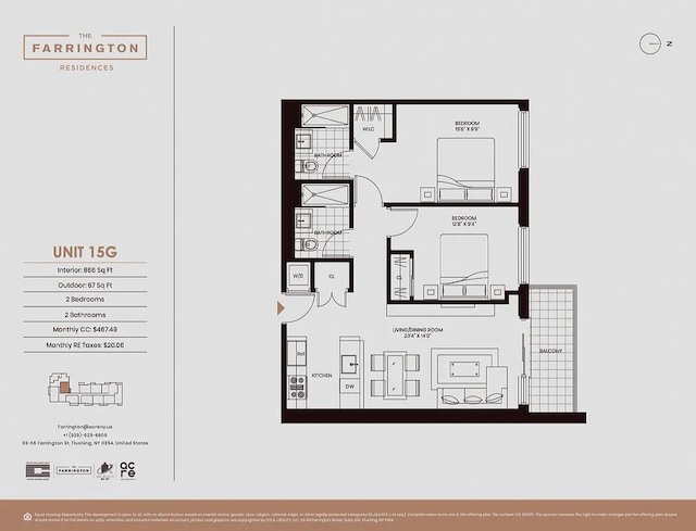 33-66 Farrington St Unit 15G, Flushing, NY 11354 - floor plan