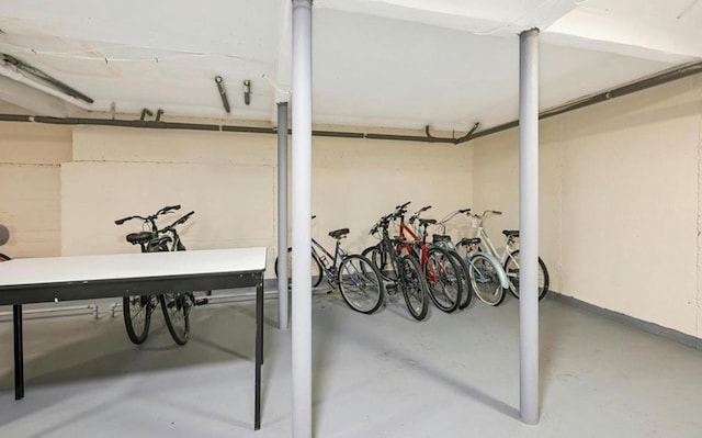 garage with bike storage