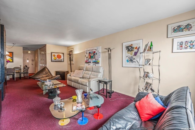 view of carpeted living room