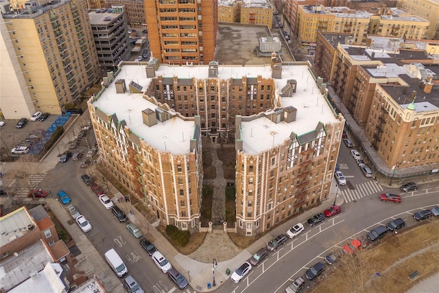 aerial view featuring a view of city