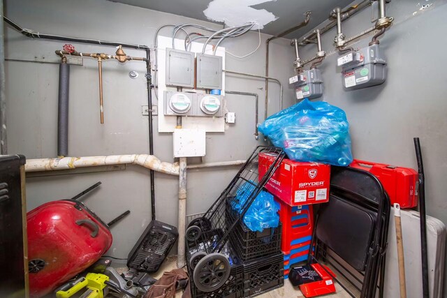 interior space with electric panel
