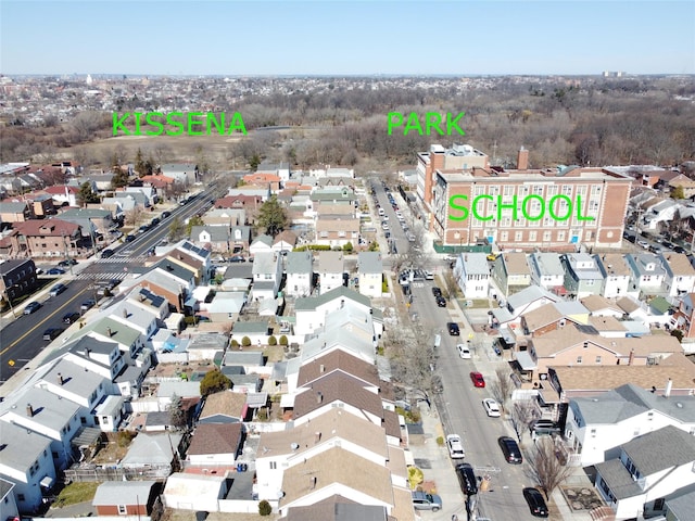 bird's eye view featuring a residential view