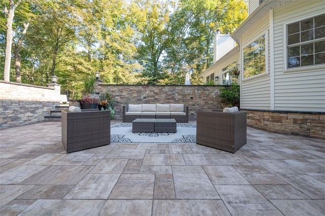 view of patio / terrace featuring outdoor lounge area