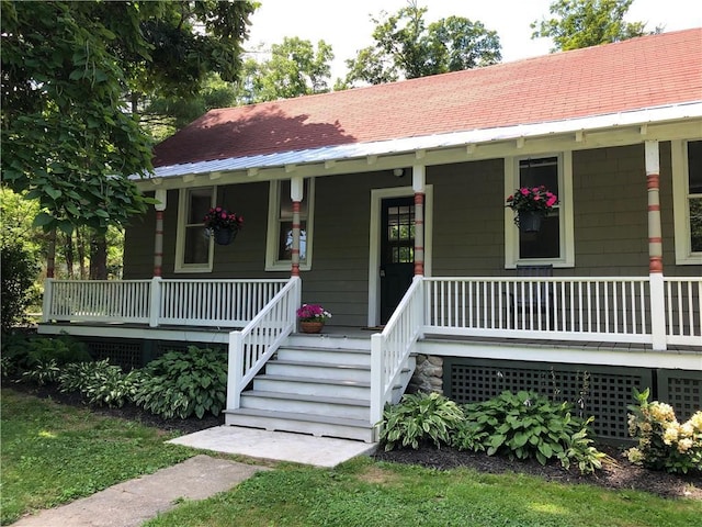 65 Boris Rd, Bloomingburg, NY 12721 - view of front of property with covered porch
