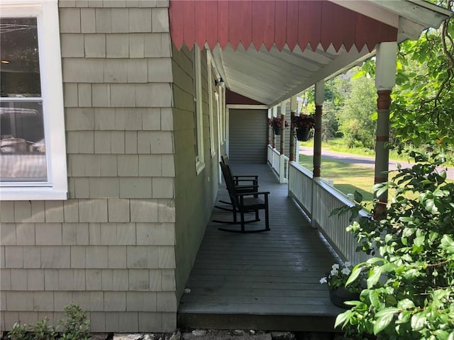 65 Boris Rd, Bloomingburg, NY 12721 - wooden deck with a porch