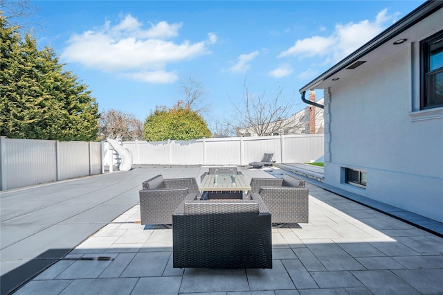 view of patio / terrace featuring a fenced backyard