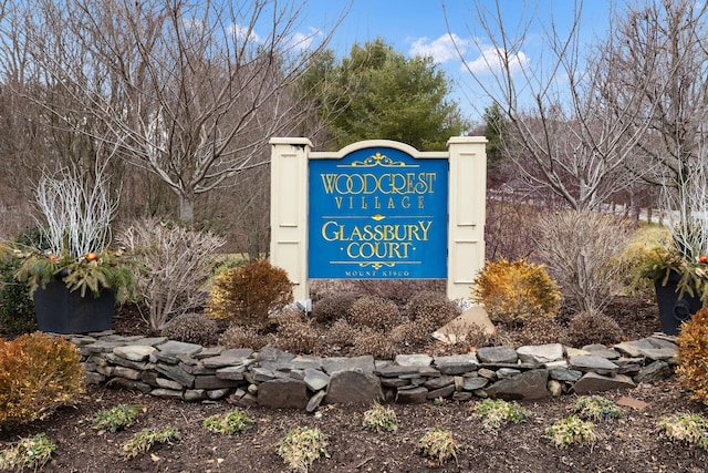 view of community sign