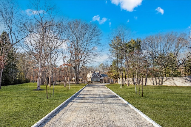 view of street featuring driveway