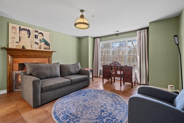 2 Camden Ct, Irvington, NY 10533 - tiled living area featuring baseboards