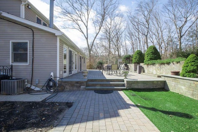 view of patio / terrace featuring cooling unit