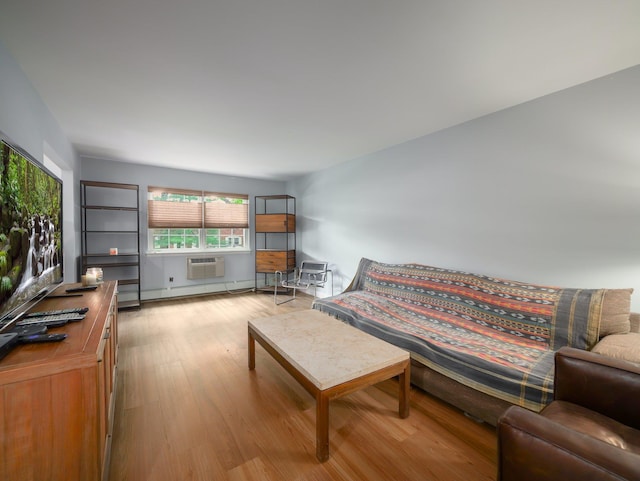 living area featuring wood finished floors
