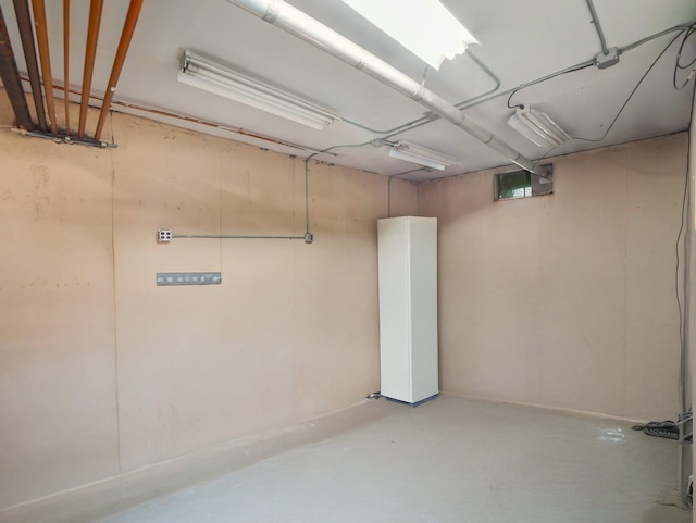 view of unfinished below grade area