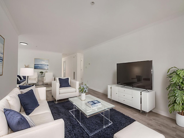 25 Fairways Dr Unit 1, Middletown, NY 10940 - living area featuring wood finished floors and crown molding
