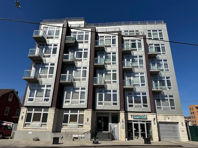 view of building exterior with a garage