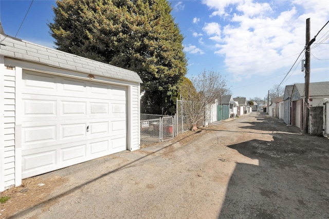 view of road featuring a residential view