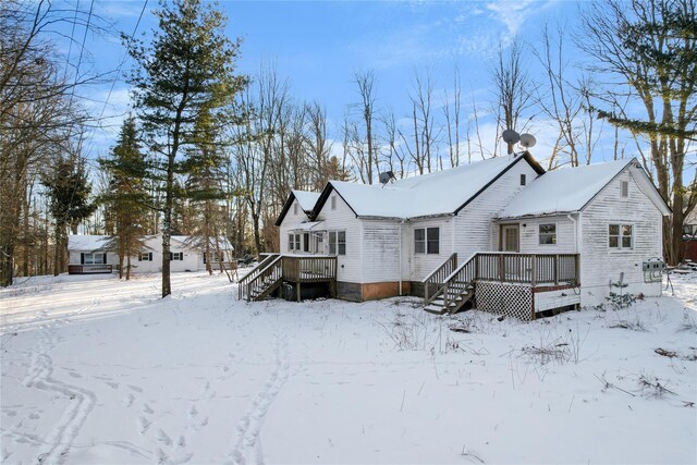 380 Fraser Rd, Kiamesha Lake, NY 12751 - snow covered property featuring a deck
