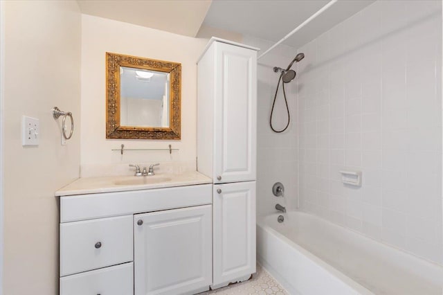 full bath with shower / tub combination and vanity