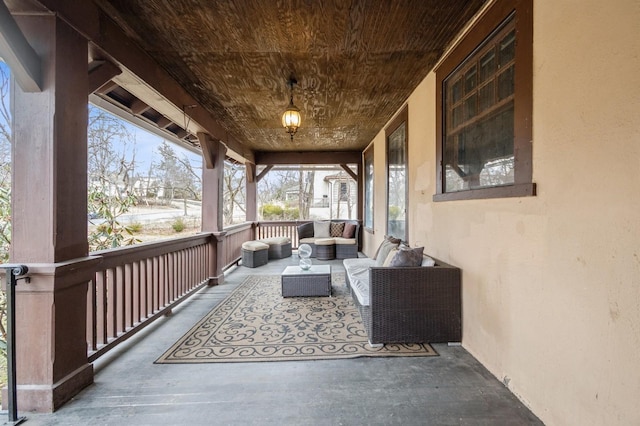 view of patio featuring an outdoor hangout area