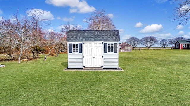 view of shed