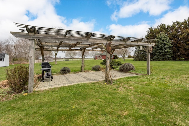 2100 Duck Pond Rd, Cutchogue, NY 11935 - view of green lawn featuring a pergola