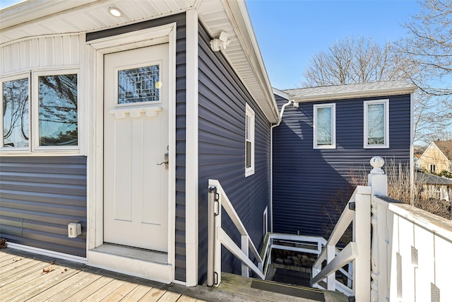 view of doorway to property