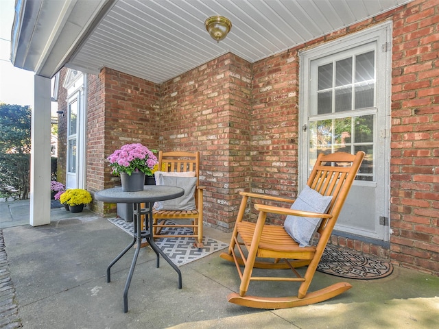 view of patio with covered porch