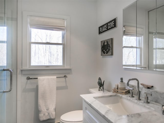 bathroom featuring toilet and vanity