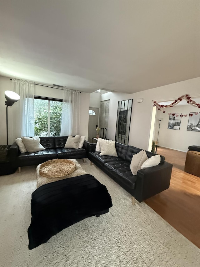 living room featuring wood finished floors