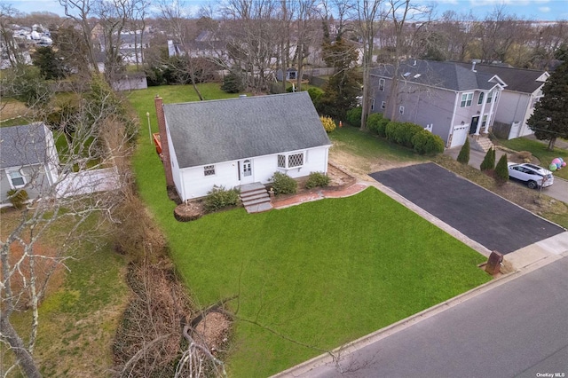 aerial view with a residential view